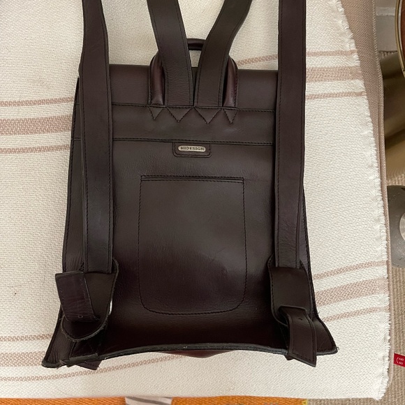 Dark Chocolate Brown Leather Backpack - Picture 2 of 4